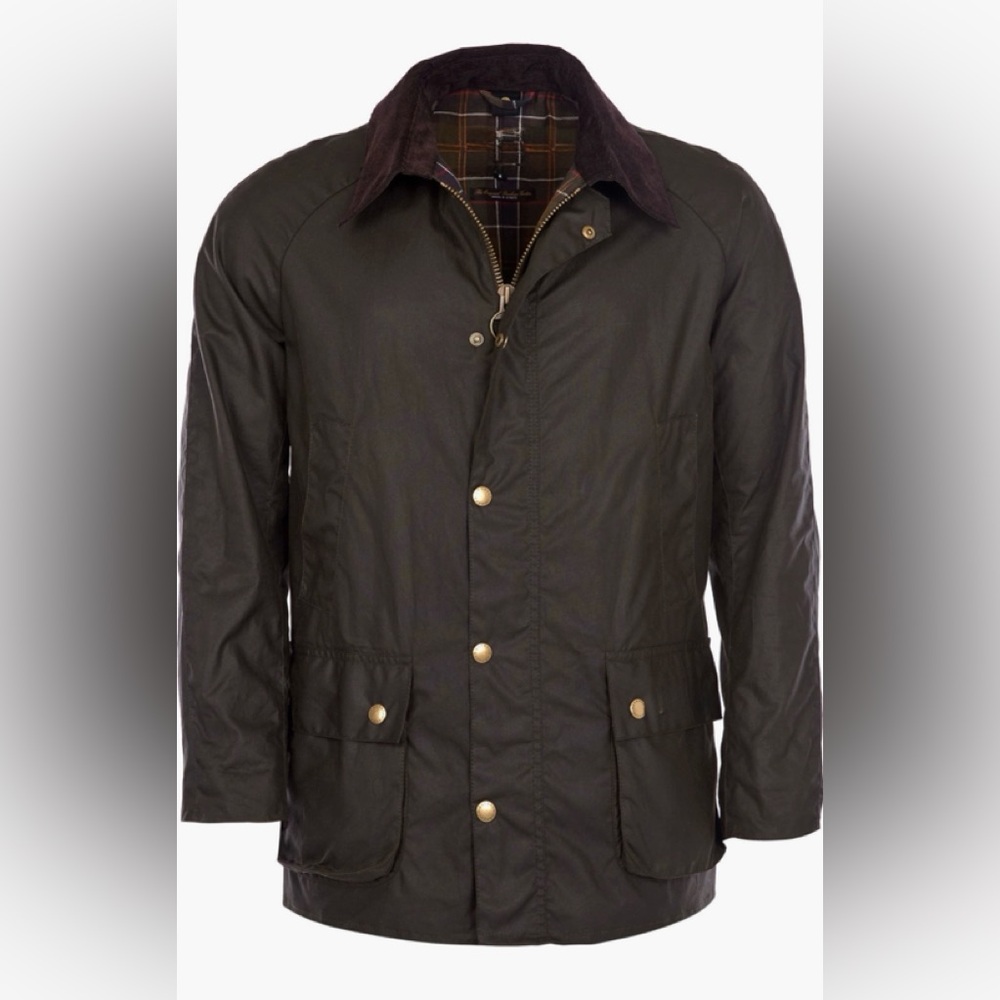 Barbour Ashby Olive Waxed Cotton Men’s Jacket L